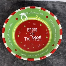 Vintage Pie Dish By Encore Group 2007 Bring On The Pie Christmas Plate