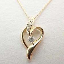 2CT Round Cut lab Created Diamond Women's Pendant Chain 14k Yellow Gold Plated
