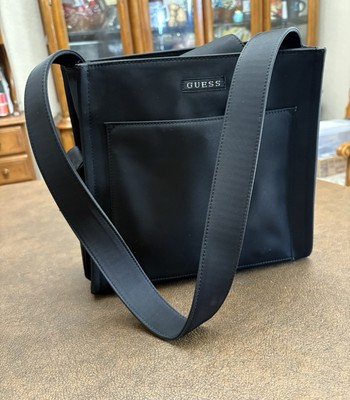 VTG GUESS Black Nylon Shoulder Bag Tote Purse Y2K side  display picture 2