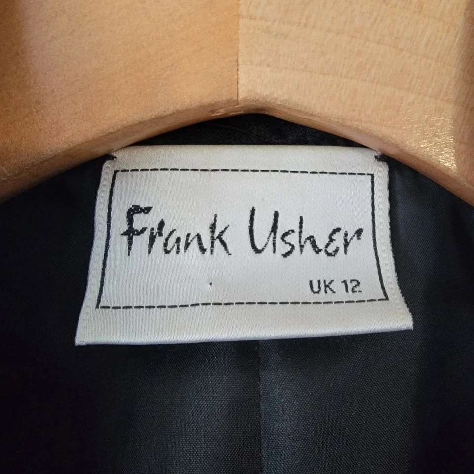 Top de lentejuelas Frank Usher vintage brazos transparentes look esmoquin EE. UU. 8 UK 12 Foto 3 de 4