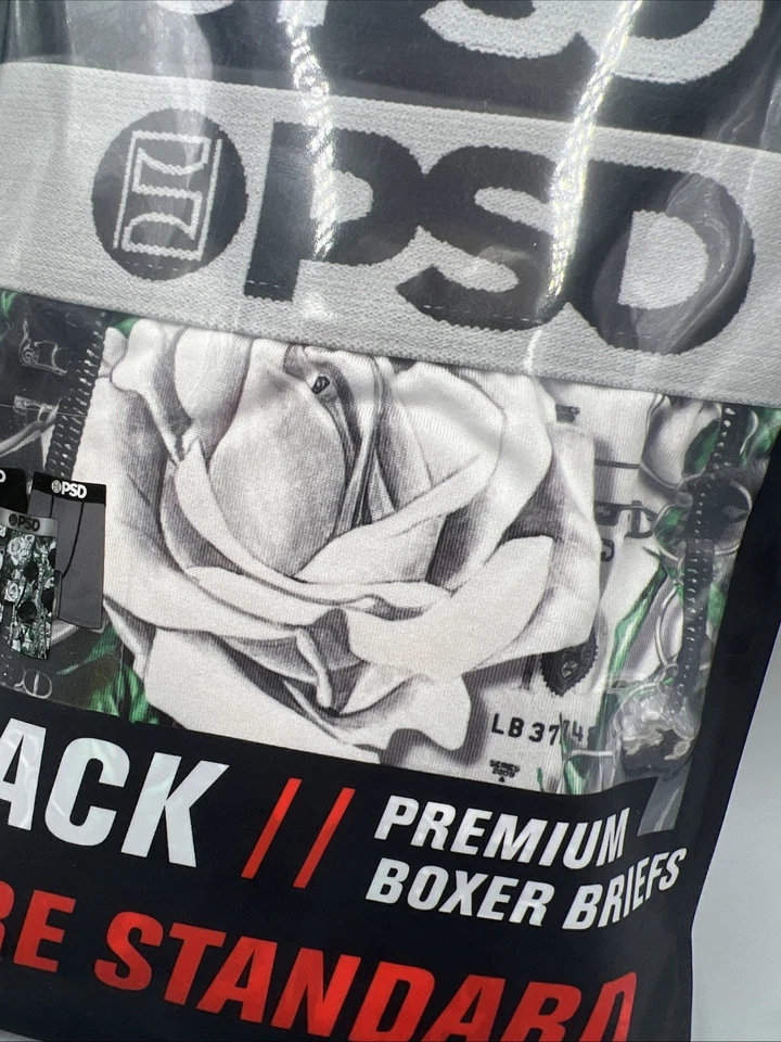 Calzoncillos boxer premium estándar con núcleo de efectivo rosa blanco entrepierna PSD 7", talla M, 32-34" Foto 3 de 4