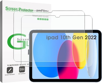 2-Pack Glass Screen Protector for iPad 11th & 10th Gen, 9H Tempered Glass