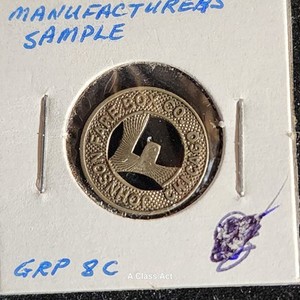 Johnson Fare Box Co. Good For One Fare. MS8C. Manufacture Sample. Our B1779