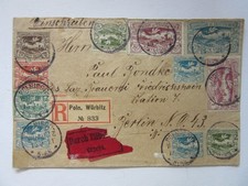 Brief Oberschlesien Einschreiben Express Buntfrankatur Polnisch W&uuml;rbitz M141