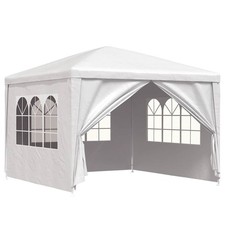 Party Tent with Window Panels Garden Marquee Outdoor Gazebo BBQ Barbecue White