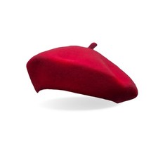 Wool French Beret Hat Solid Color Artist Cap Classic Stylish Beanie Women