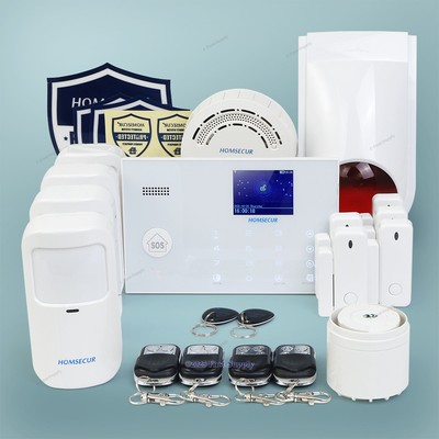 HOMSECUR LCD Wireless&Wired WIFI Burglar Alarm System with Pet-Immune/Friendly
