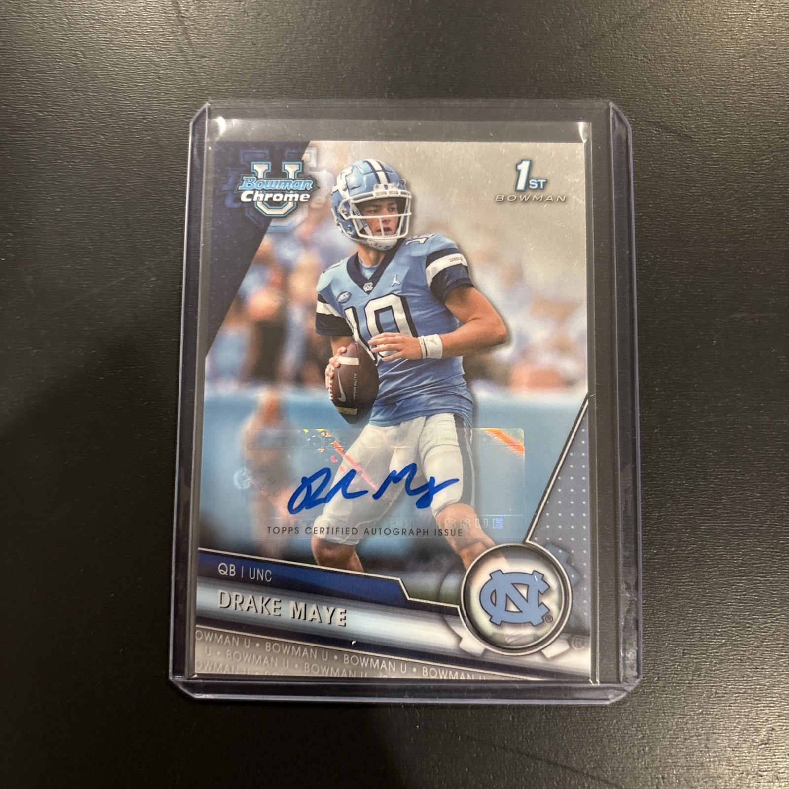 2023 Bowman University Chrome Prospect Autographs Drake Maye 1st Auto Patriots