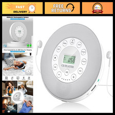 Portable Bluetooth CD Player with Built-in Speaker, Rechargeable Compact Music P