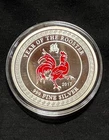 1 oz .999 PURE SILVER CAMEO PROOF Year Of The Rooster Dragon Encapsulated Coin