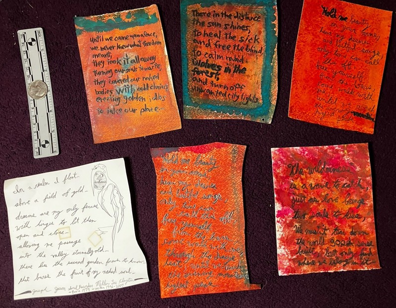 Lot Of Handmade Poetry On Paper In Various Mediums