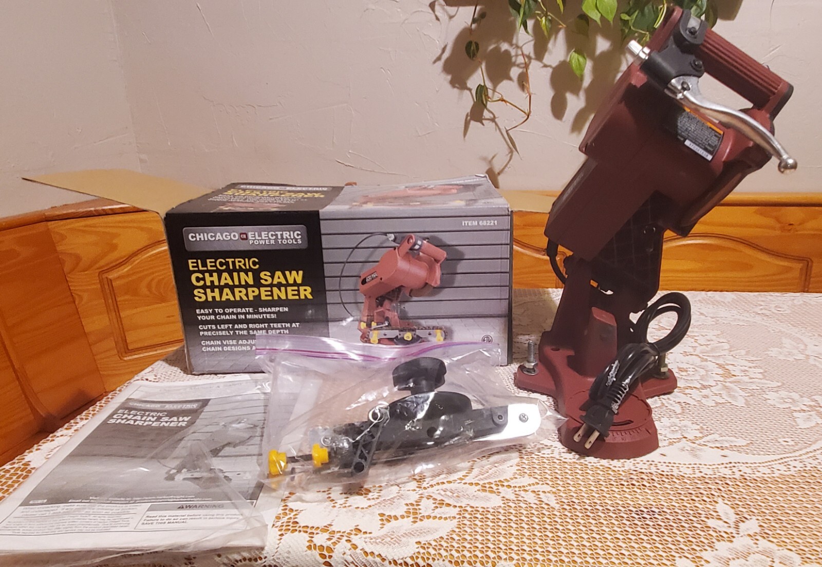 Chicago Electric, Electric Chain Saw Sharpener (120V, 5000RPM) 68221