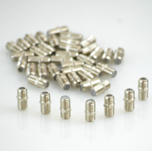 50 x Joiner Barrels Connector F Plug Coupler Adaptor for Sky + HD TV Coax Cable - Picture 7 of 7