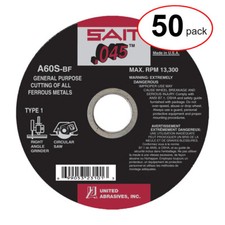 Sait 23101 4-1/2" x .045" x 7/8" A60S Metal Cut-Off Wheel 50Pack