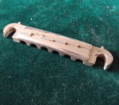 VINTAGE GIBSON COMPENSATED NICKEL WRAP AROUND TAILPIECE 1962-65