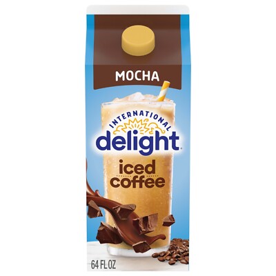 INTERNATIONAL DELIGHT ICED COFFEE MOCHA BEVERAGE 64 OZ PACK OF 2