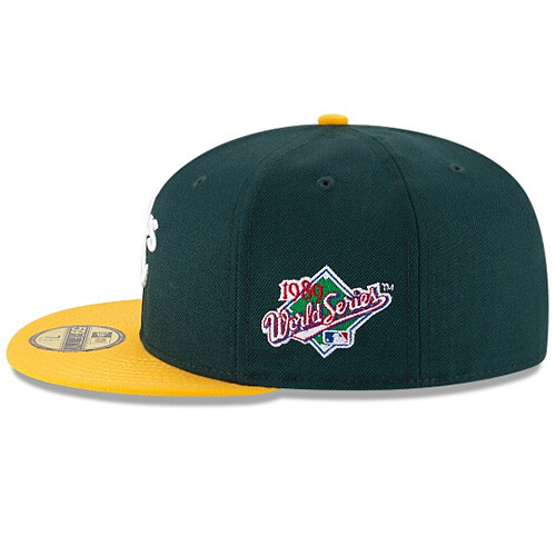 New Era Oakland Athletics Fitted Hat MLB Official 1989 World Series Green U/V - Picture 5 of 8