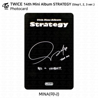 TWICE 14th Mini Album STRATEGY Step1,2,3,4 Photocard Postcard