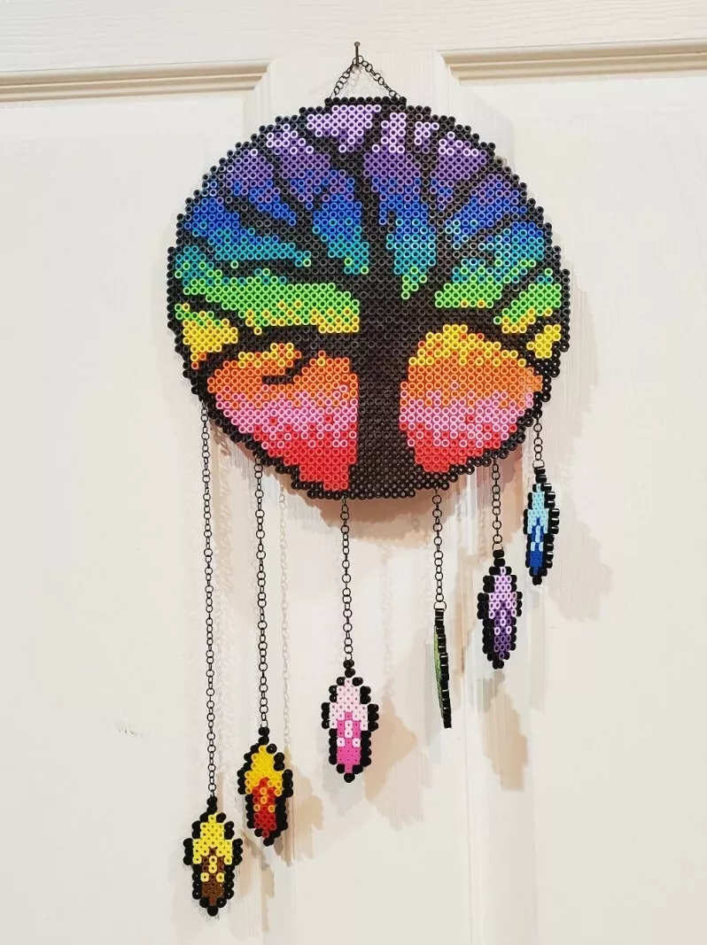 Pride Tree Of Life Rainbow Perler Beads Art Decor