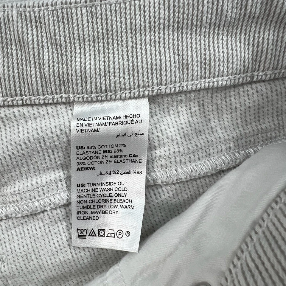 Брюки укороченные женские So Slimming размер 16 белые серые в полоску с карманами - Изображение 4 из 4