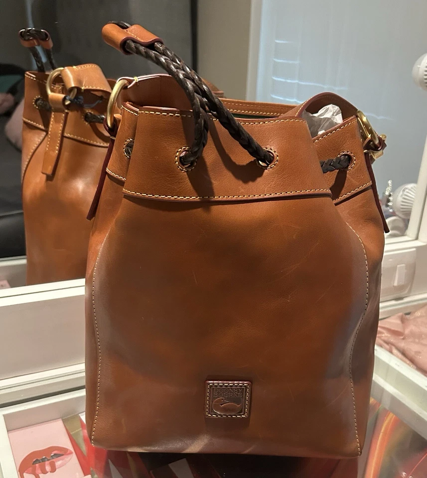 Dooney & Bourke Special Edition Hattie Drawstring Florentine Vacchetta Leather