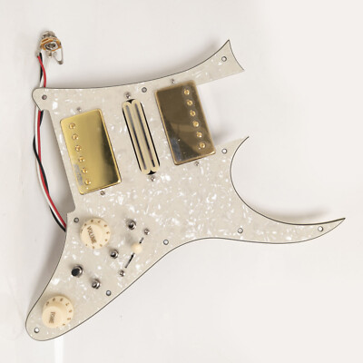 HSH Prewired Loaded Pickguard Coil Splitting Alnico 5 Pickups for Ibanez Guitar