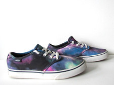 Vans Off The Wall Old Skool Youth Girl's 4 Lace Up Sneakers Galaxy Cosmos Space