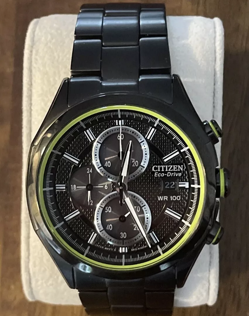 Citizen black eco drive solar powered watch sales