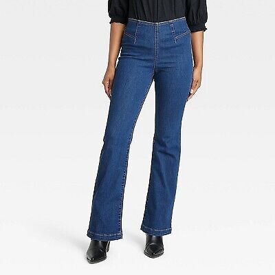 Women's Relaxed Fit Pull-On Flare Jeans - Knox Rose