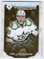 19/20 2019 UD ULTIMATE JOEL L'ESPERANCE UI-22 INTRODUCTIONS GOLD AUTO DALLAS
