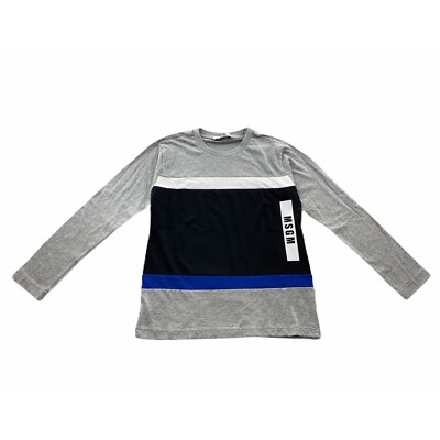 A32 maglia bimbo BOY MSGM KIDS grey cotton t-shirt kids