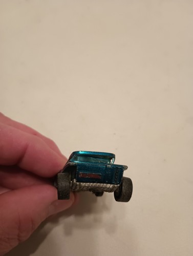 Vintage Mattel Hot Wheels Python Redline Aqua 1967 With Button - Picture 6 of 6