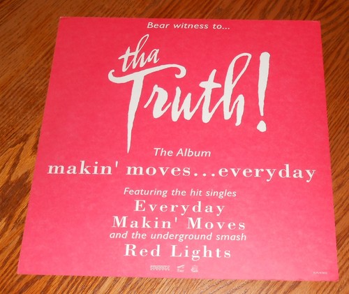 Tha Truth! Makin’ Moves…Everyday Poster 2-Sided Flat Promo 12x12 Keith Murray - Picture 2 of 2
