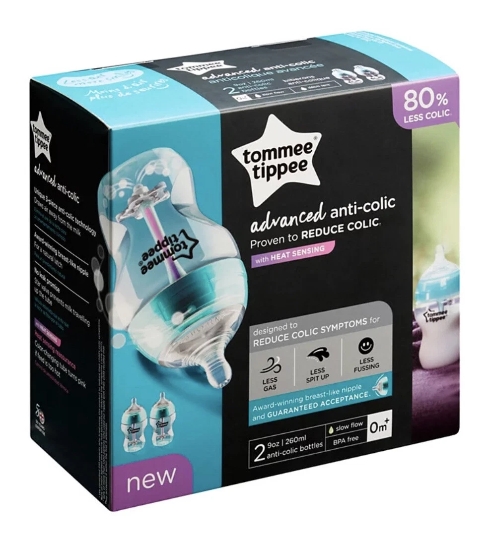 Tommee Tippee Advanced Anti-Colic Baby Bottle Feeding Set BPA-Free - 9 Oz. 2ct.