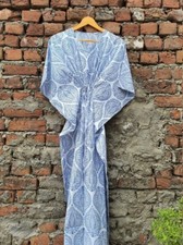 Indian Vintage 100 Cotton Long Beach Maxi Kaftan Dress One Size Caftan Kimono