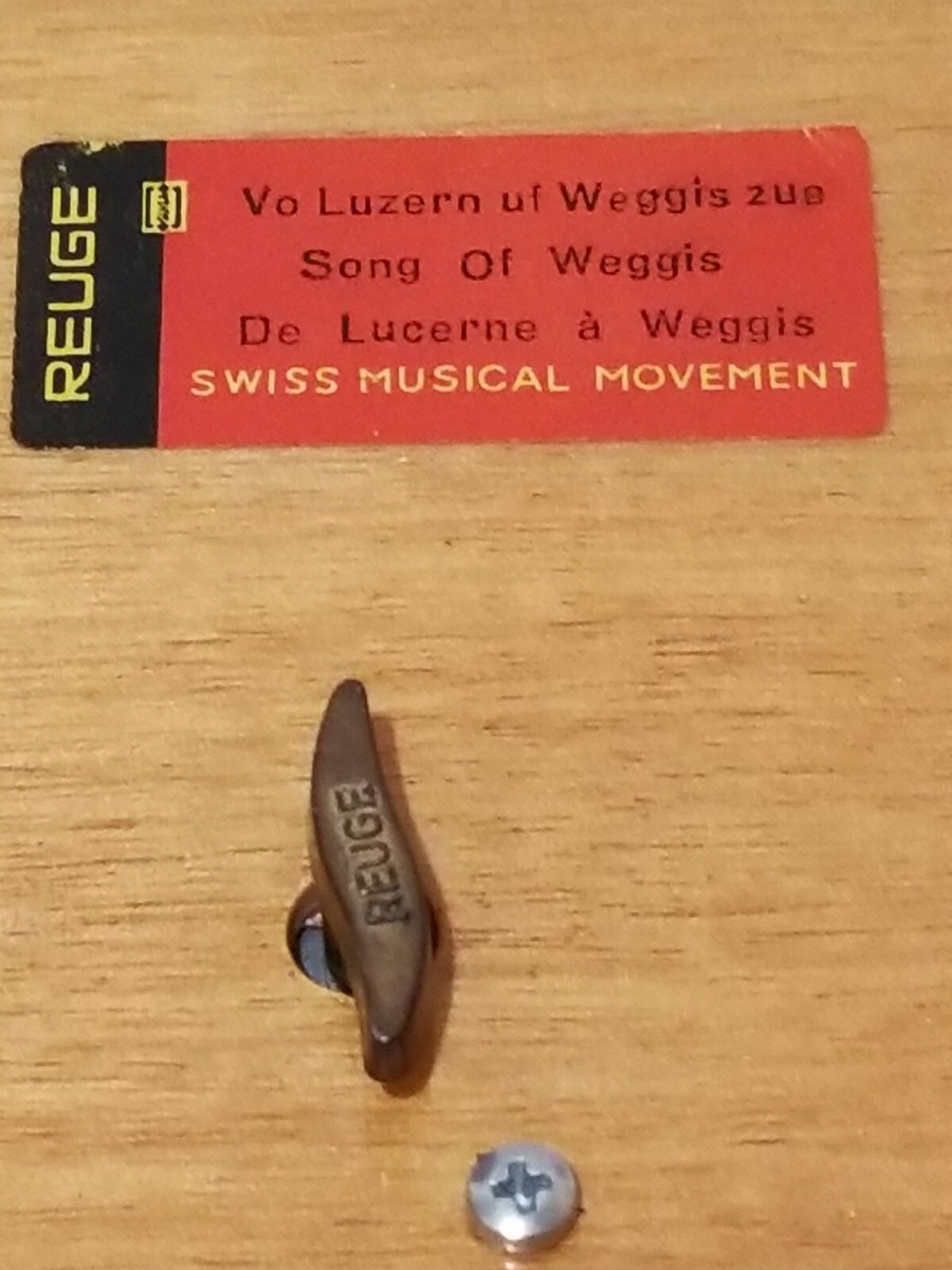 Vtg Reuge Inlaid Wood MUSIC Jewelry Box Swiss Musical Vtg Reuge Inlaid Wood MUSIC Jewelry Box Swiss Musical