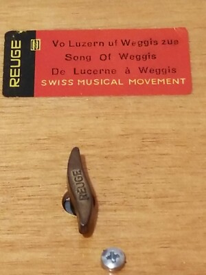 Vtg Reuge Inlaid Wood MUSIC Jewelry Box Swiss Musical Movement