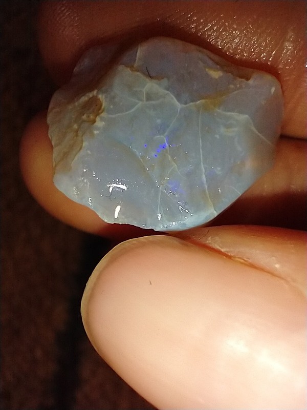 8.5 Tcw Rough Australian Slightly Purplish Color Opal Water