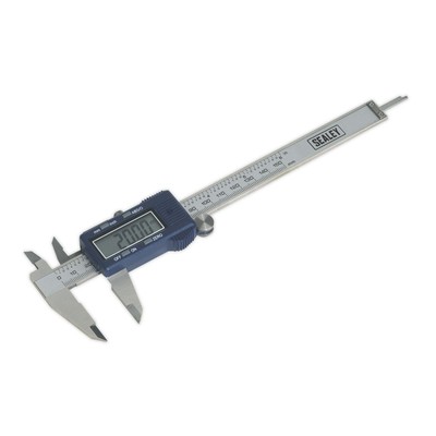 Sealey Digital Messschieber 0-150mm 0-6'' Stahl großes LCD-Display AK962EV 