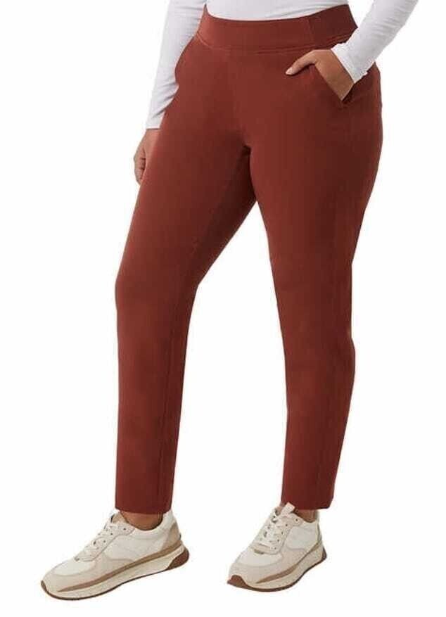 32 Degrees Cool Women's Pull-On Pants, Size 2XL, Brown Sable