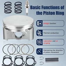 70mm Flat Top Piston .550 Rings Gasket Kit For Predator 212cc GX200 Mini Bike