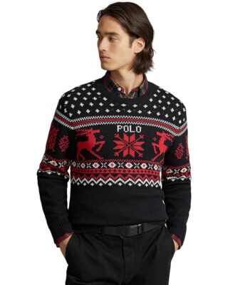Polo Ralph Lauren Cotton Cashmere Christmas Snowflake Reindeer