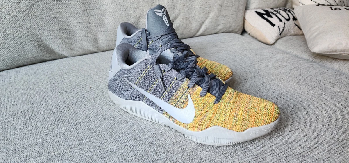Nike Kobe 11 Elite Low Master of Innovation 2016 822675-037 Size 13 Grey Yellow