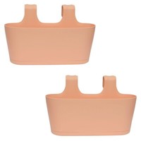 2X Balkonkasten Blumenkasten Pflanzkasten Blumentopf Oval Zum HäNgen Apricot