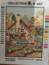 Printed needlepoint canvas 30x40 Cm Canvas Only Rto Cottage
