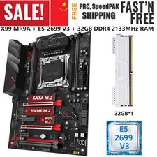 X99 MR9A Motherboard LGA 2011-v3  Xeon E5-2699 V3 CPU 32GB DDR4 2133MHz RAM Kit