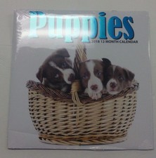 PUPPIES 2018 CALENDAR 16 MONTH LARGE 12" X 12" DOGS DOGGIES DOGGY PUP