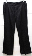 Karen Kane Petite Glam Jacquard Floral Stretch Dress Pants Black Size 10P New