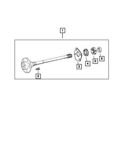 Eje delantero genuino Mopar 2001-2006 Jeep Wrangler sello del eje de transmisión 83503063 Foto 2 de 2