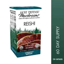 Host Defense Reishi 120 Veg Capsules  Longevity Support Fungi Perfecti
